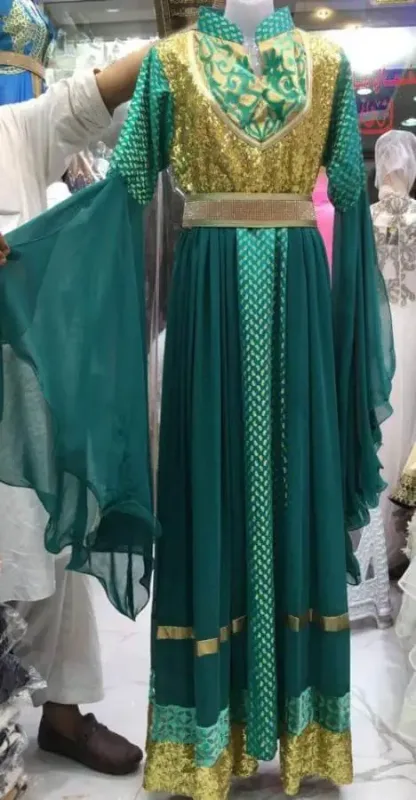Picture of Multi Color Georgette Kaftan Dress for Women - Look 8833