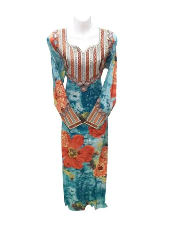 Picture of Multi Color Georgette Kaftan Dress for Women - Look 8836