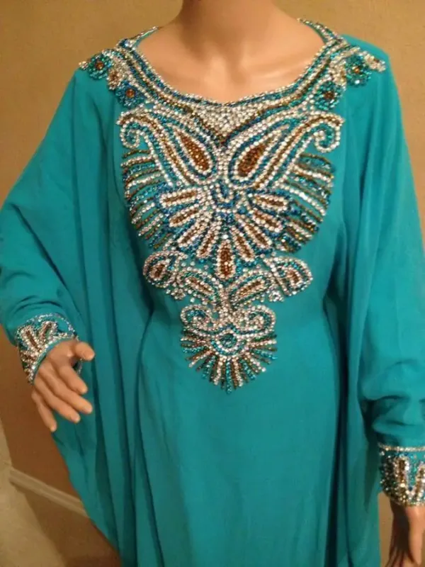 Picture of Radhe Designer Multicolor Georgette Kaftan Dress for Women - F8002