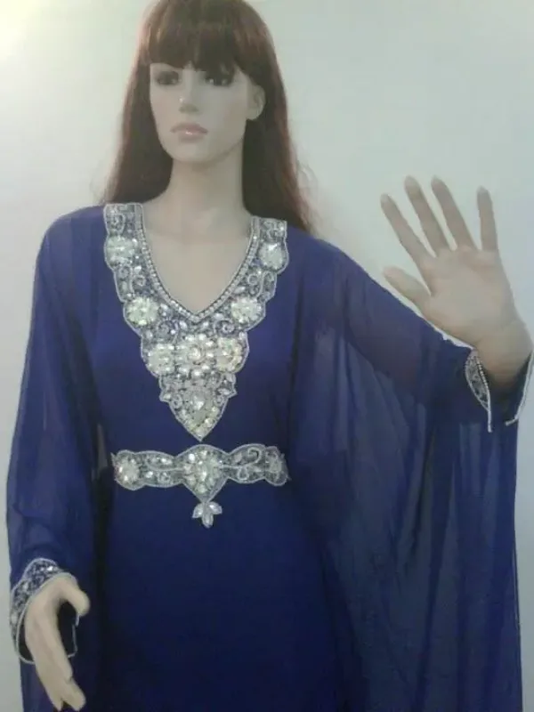 Picture of Radhe Designer Blue Georgette Kaftan Dress for Women - F8008