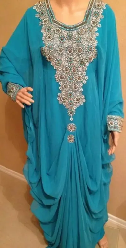 Picture of Radhe Designer Multicolor Georgette Kaftan Dress for Women - F8003