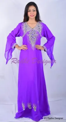 Picture of kaftan modest maxi gown dubai style farasha moroccan dr