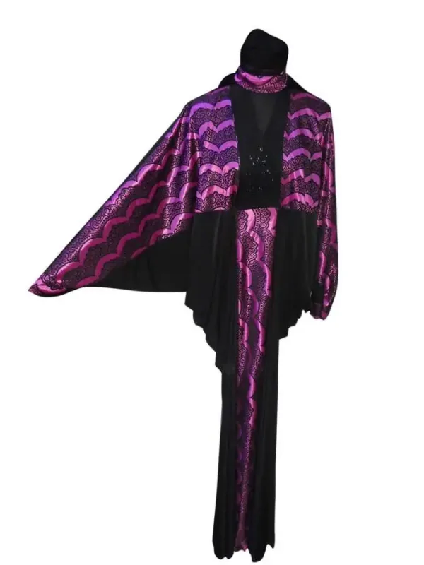 Picture of Black Georgette Kaftan Dress for Women - Look 8861