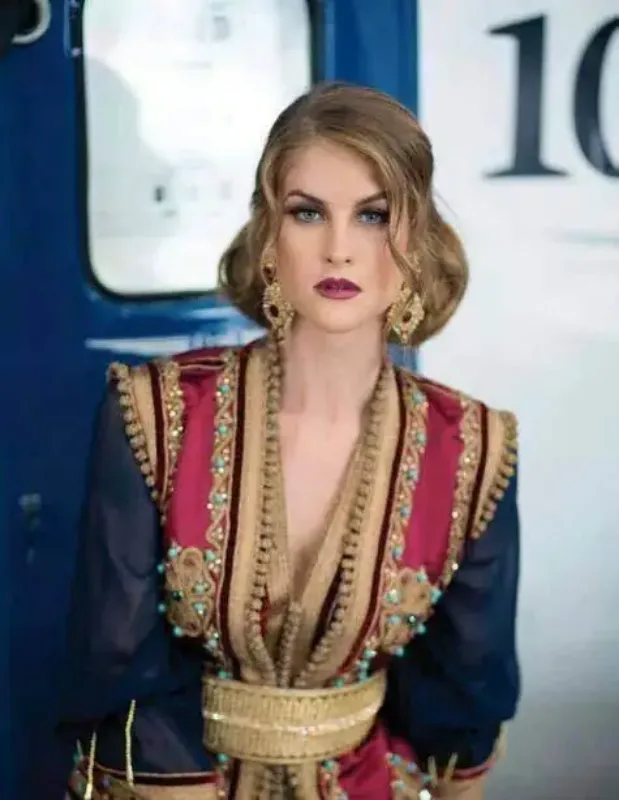 Picture of Radhe Designer Multicolor Georgette Kaftan Dress for Women - F8054