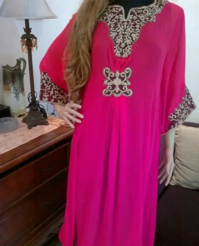 Picture of Radhe Designer Multicolor Georgette Kaftan Dress for Women - F8058