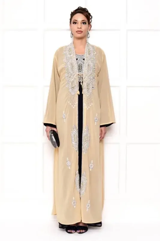 Picture of Radhe Designer Black Georgette Kaftan Dress for Women - F10708