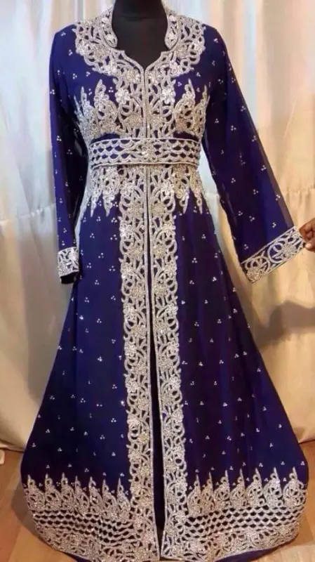 Picture of Multi Color Georgette Kaftan Dress for Women - Look 8907