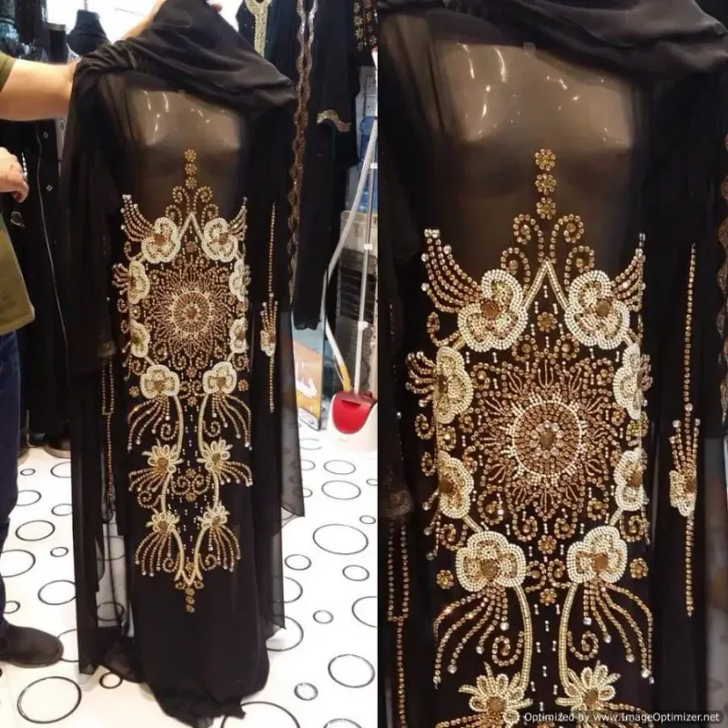 Picture of Radhe Designer Black Georgette Kaftan Dress for Women - F3315