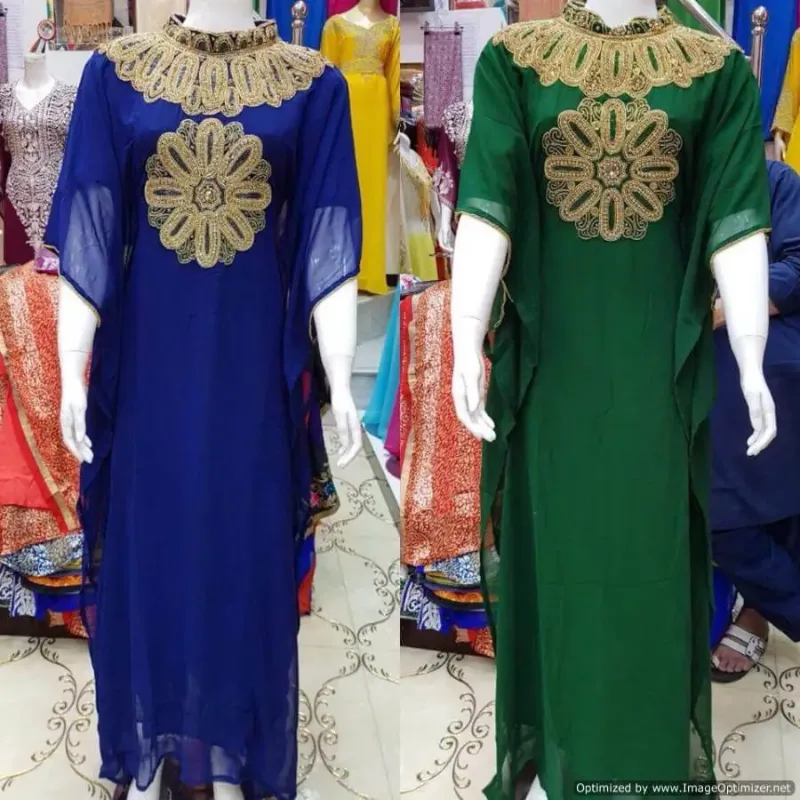 Picture of Radhe Designer Multicolor Georgette Kaftan Dress for Women - F2830