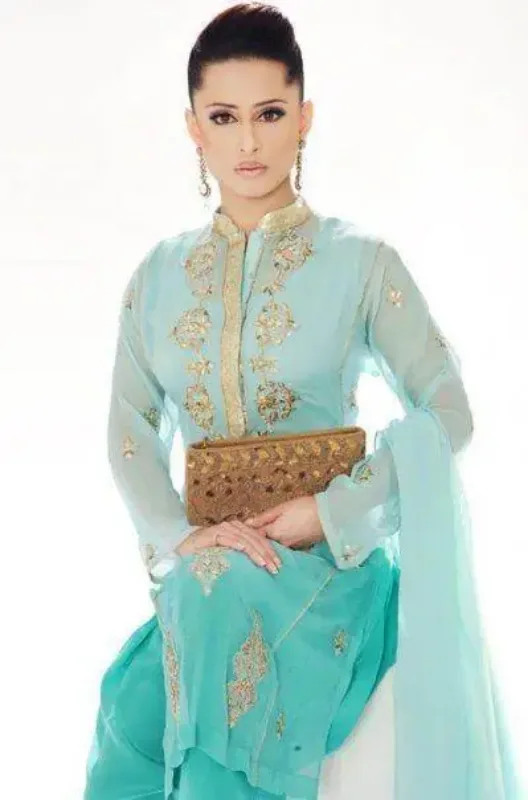 Picture of Radhe Designer Yellow Georgette Kaftan Dress for Women - F6241