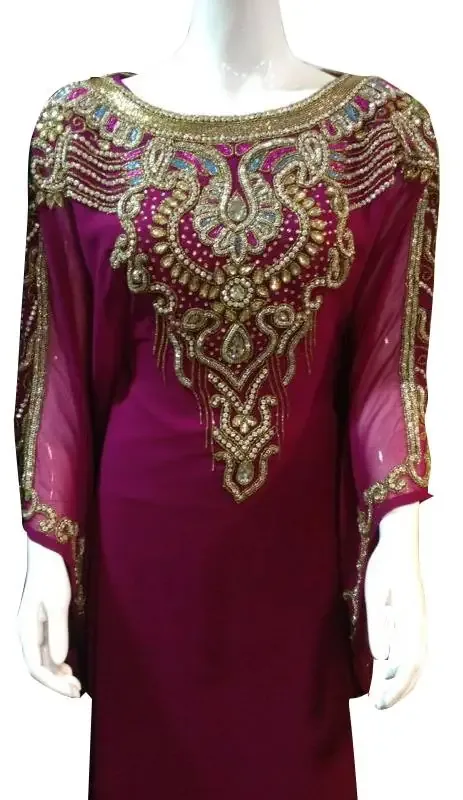 Picture of Radhe Designer Black Georgette Kaftan Dress for Women - F9916