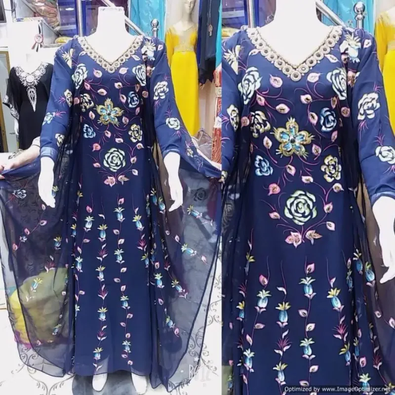 Picture of Radhe Designer Multicolor Georgette Kaftan Dress for Women - F3316