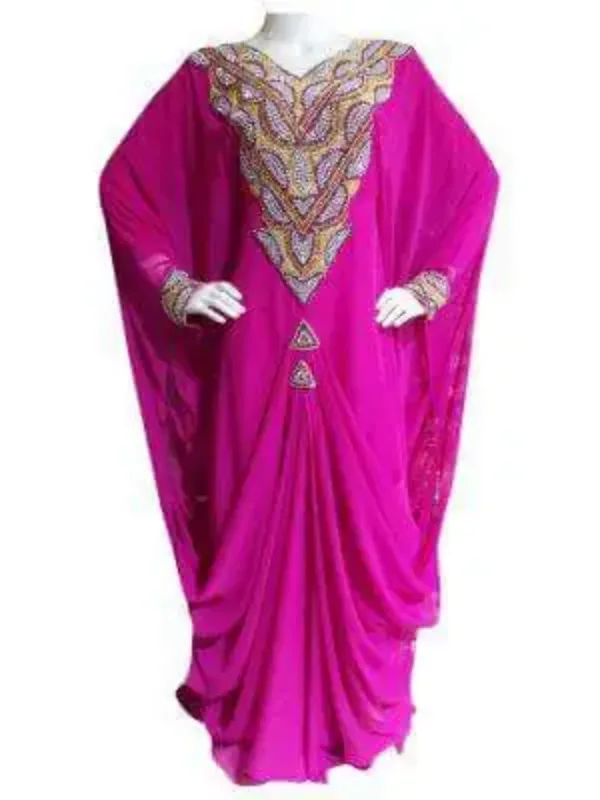 Picture of Radhe Designer White Georgette Kaftan Dress for Women - F4997