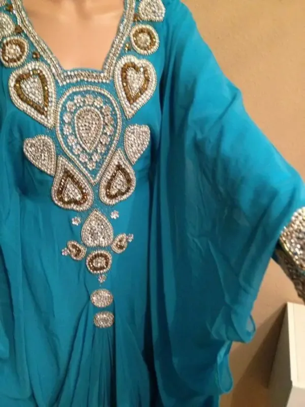 Picture of Radhe Designer Multicolor Georgette Kaftan Dress for Women - F7990