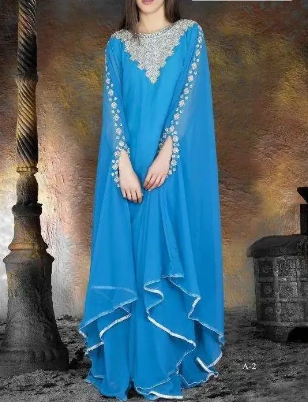 Picture of Radhe Designer Multicolor Georgette Kaftan Dress for Women - F5897