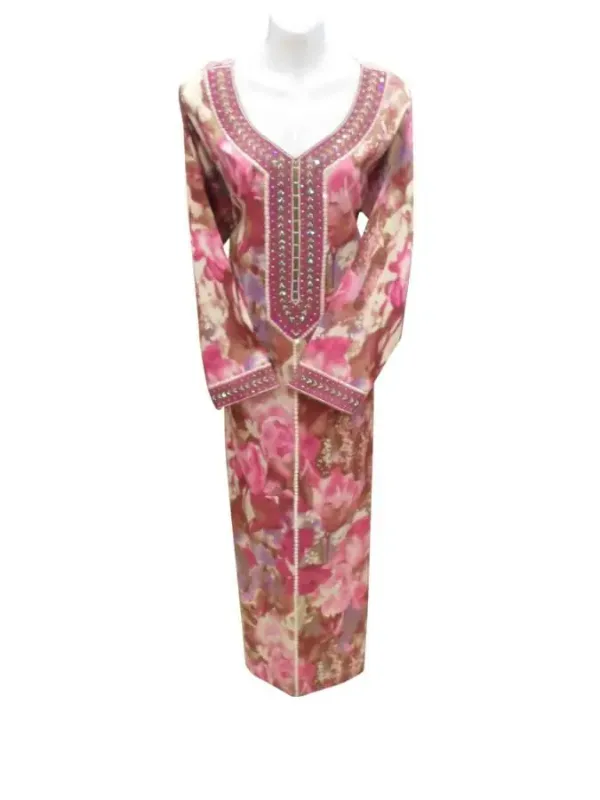 Picture of Black Georgette Kaftan Dress for Women - Look 8929