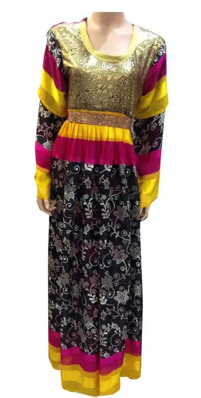 Picture of White Georgette Kaftan Dress for Women - Look 8932