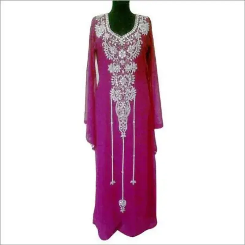 Picture of Radhe Designer Purple Georgette Kaftan Dress for Women - F8357