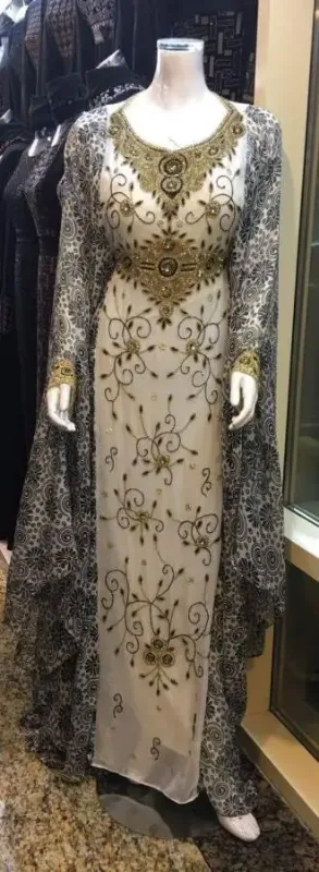 Picture of Radhe Designer Multicolor Georgette Kaftan Dress for Women - F1838