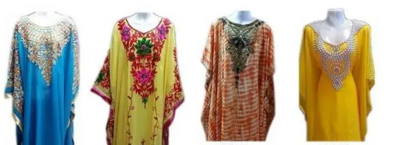 Picture of Radhe Designer White Cotton Kaftan Dress for Women - F10235