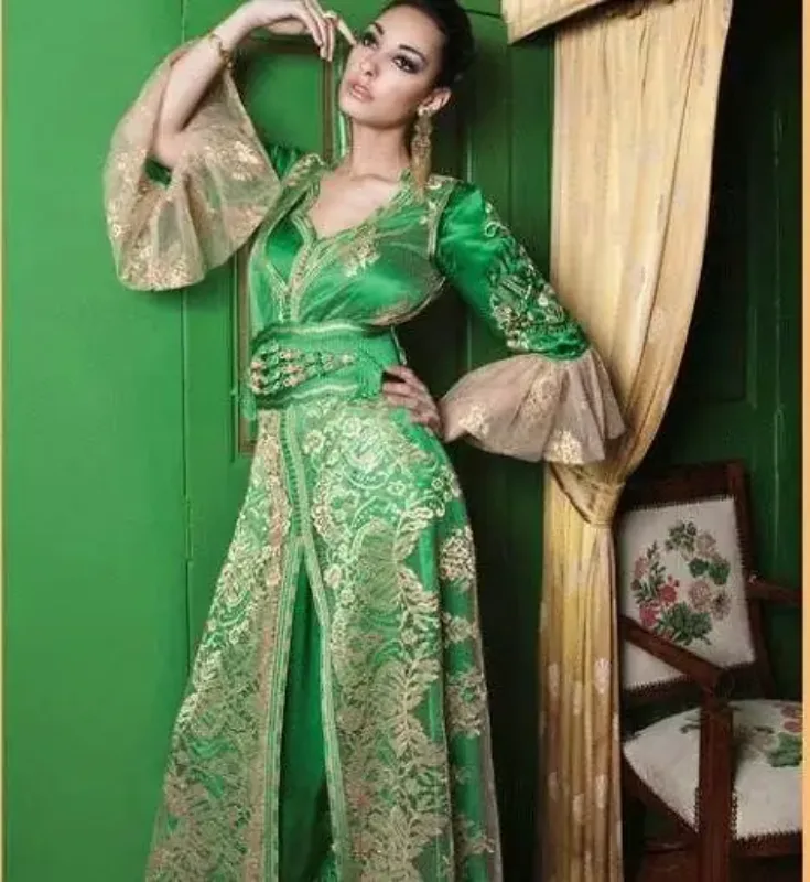 Picture of Black Georgette Kaftan Dress for Women - Look 8949