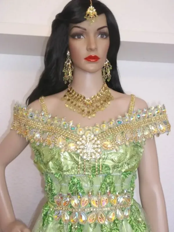 Picture of White Georgette Kaftan Dress for Women - Look 8956