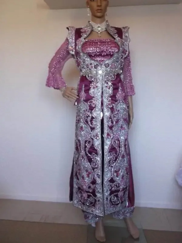Picture of Pink Cotton Kaftan Dress for Women - Look 8964