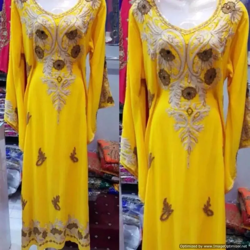 Picture of Radhe Designer Multicolor Georgette Kaftan Dress for Women - F2539