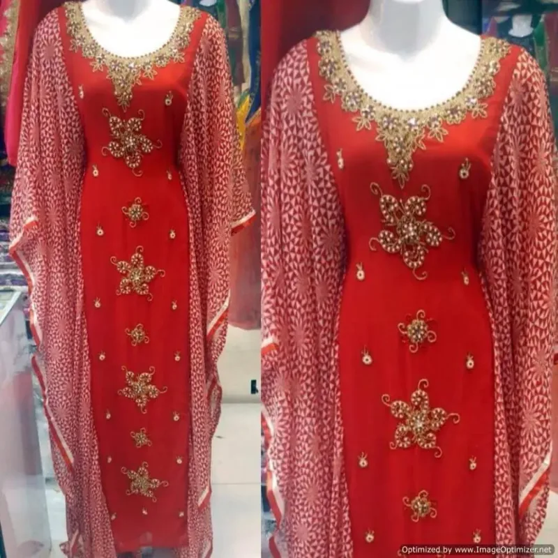Picture of Radhe Designer Multicolor Georgette Kaftan Dress for Women - F2541