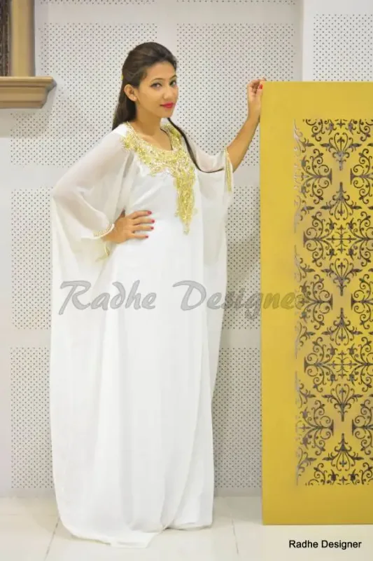 Picture of Radhe Designer Purple Georgette Kaftan Dress for Women - Y364