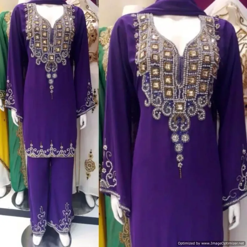 Picture of Radhe Designer Multicolor Georgette Kaftan Dress for Women - F2545
