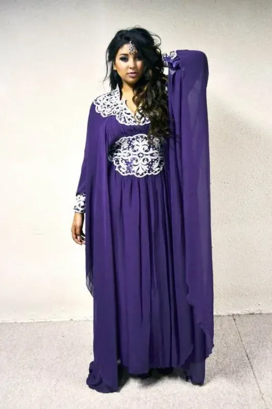 Picture of Radhe Designer Multicolor Georgette Kaftan Dress for Women - F10568