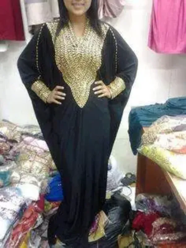 Picture of Radhe Designer Multicolor Georgette Kaftan Dress for Women - F10604