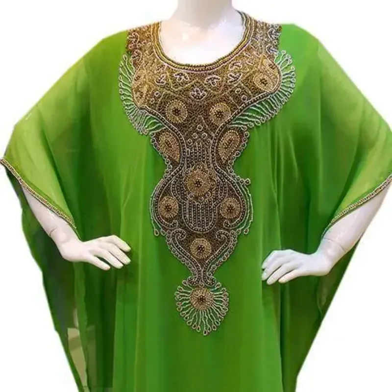 Picture of Radhe Designer Yellow Georgette Kaftan Dress for Women - F10216
