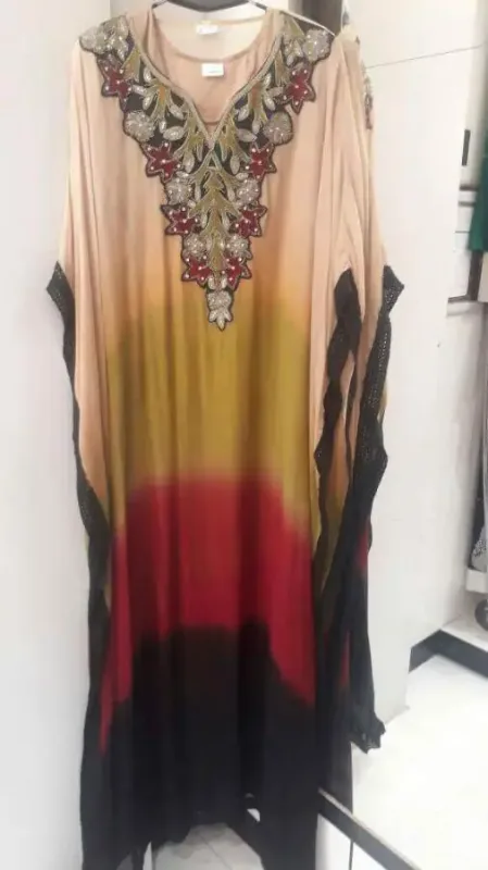 Picture of Radhe Designer White Georgette Kaftan Dress for Women - F1831