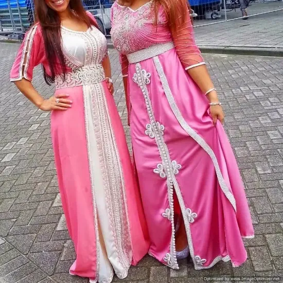 Picture of latest dubai arabian caftan with unique hand made embro