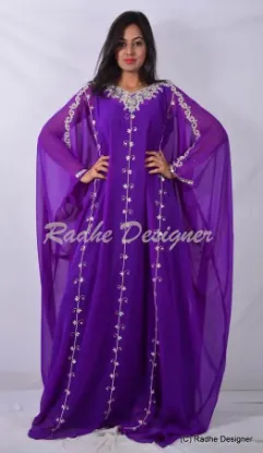 Picture of latest fancy moroccan abaya jalabiya jilbab wedding gow