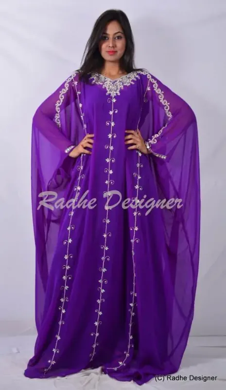 Picture of Radhe Designer Multicolor Georgette Kaftan Dress for Women - Y928