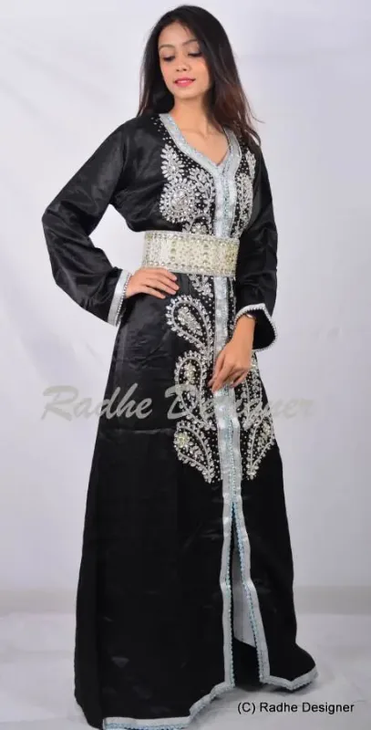 Picture of Radhe Designer Blue Georgette Kaftan Dress for Women - Y627