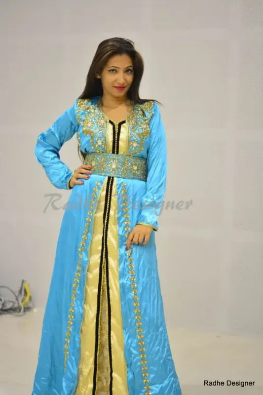 Picture of Radhe Designer Black Georgette Kaftan Dress for Women - Y3