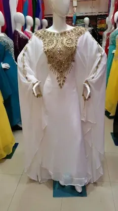 Picture of latest georgette jalabiya jilbab fancy kaftan dress aba