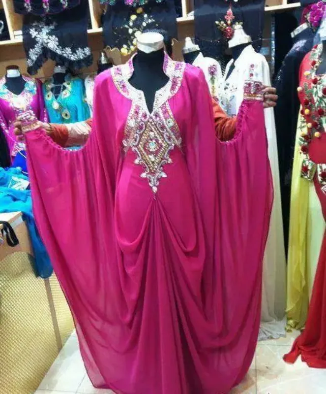 Picture of Radhe Designer Pink Cotton Kaftan Dress for Women - F10390