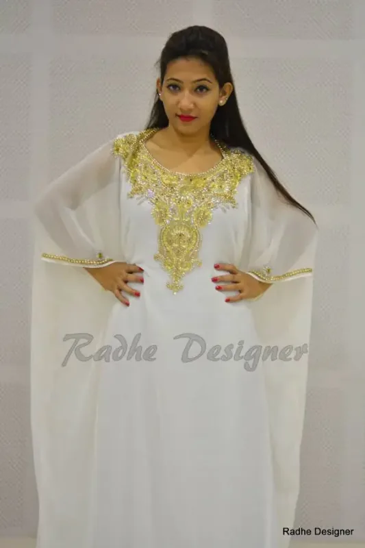 Picture of Radhe Designer Pink Cotton Kaftan Dress for Women - Y361