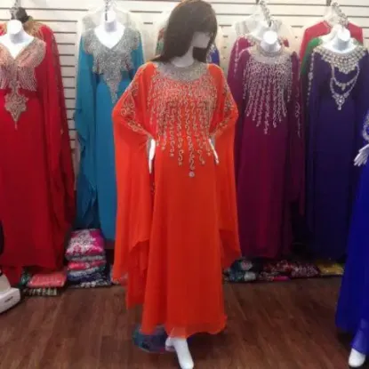 Picture of latest party wear farasha caftan dress for arabian wome