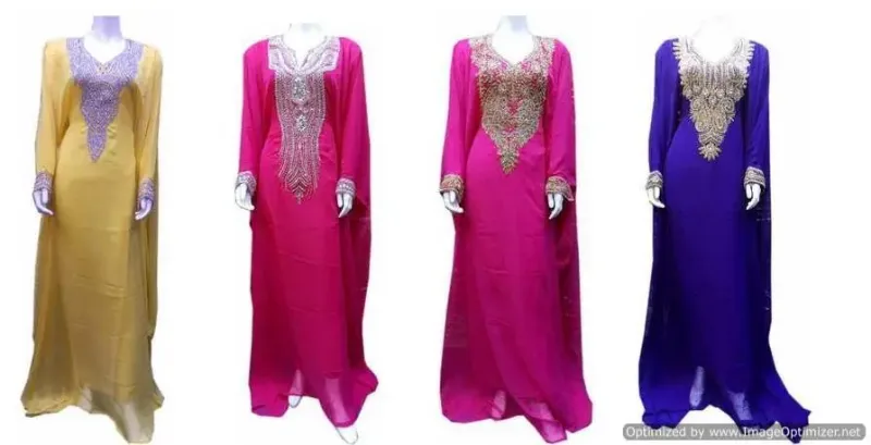 Picture of Radhe Designer Black Georgette Kaftan Dress for Women - F10474
