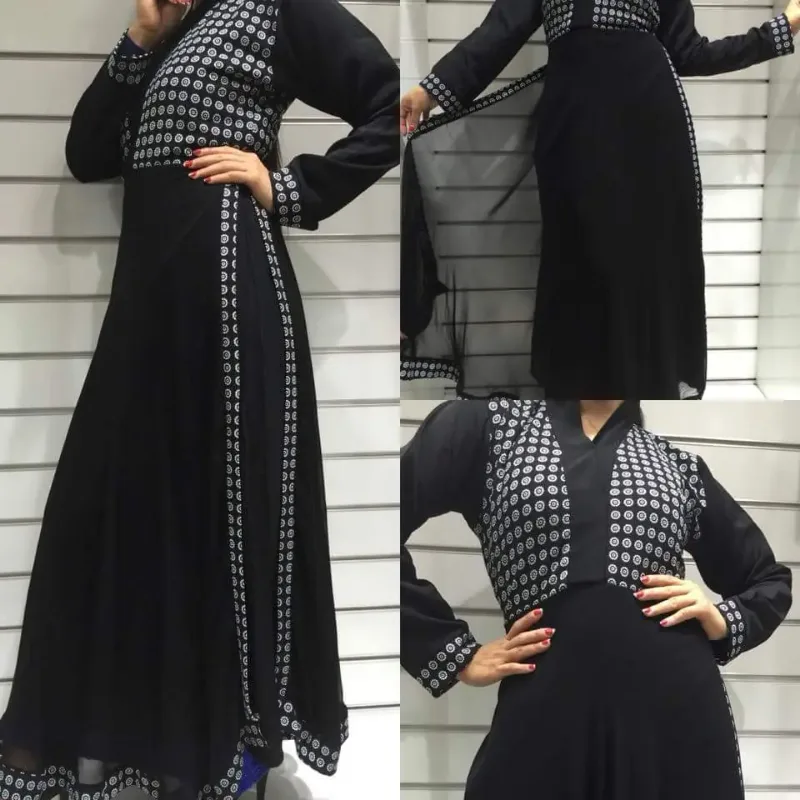Picture of Radhe Designer Multicolor Georgette Kaftan Dress for Women - F2052