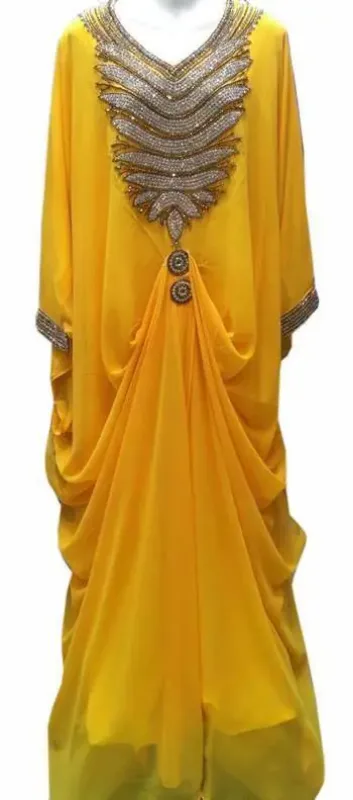 Picture of Radhe Designer White Georgette Kaftan Dress for Women - F10530