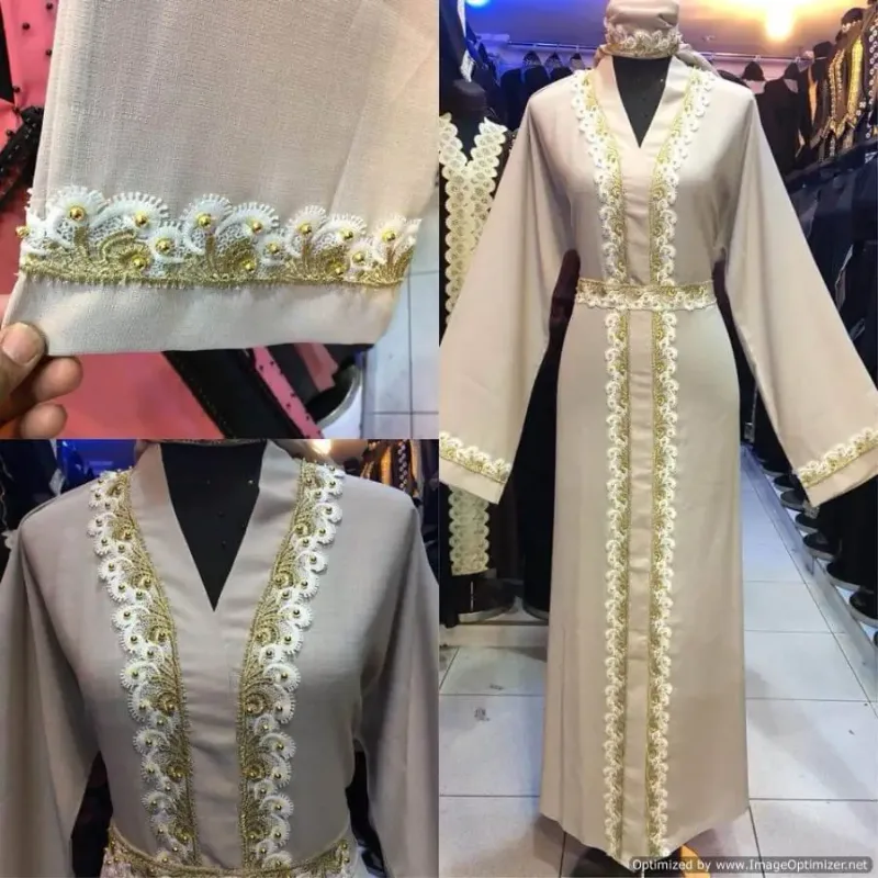 Picture of Radhe Designer White Georgette Kaftan Dress for Women - F3335