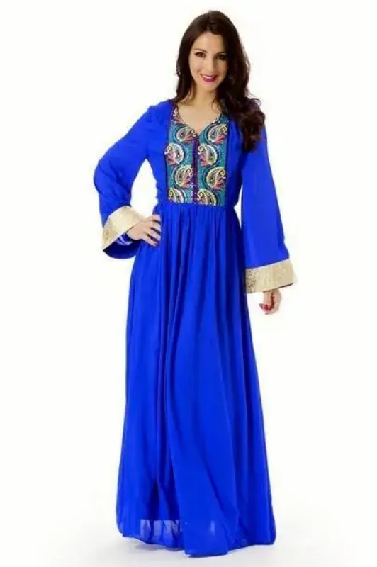 Picture of Radhe Designer Yellow Georgette Kaftan Dress for Women - F5531
