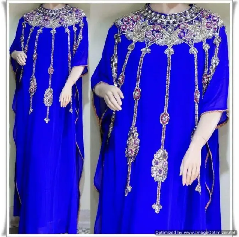 Picture of Radhe Designer Purple Georgette Kaftan Dress for Women - F6857